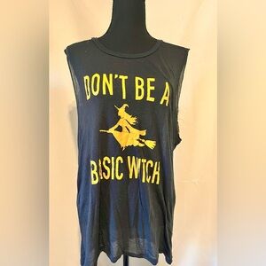 Fifth Sun Black sheer Top Halloween Witch